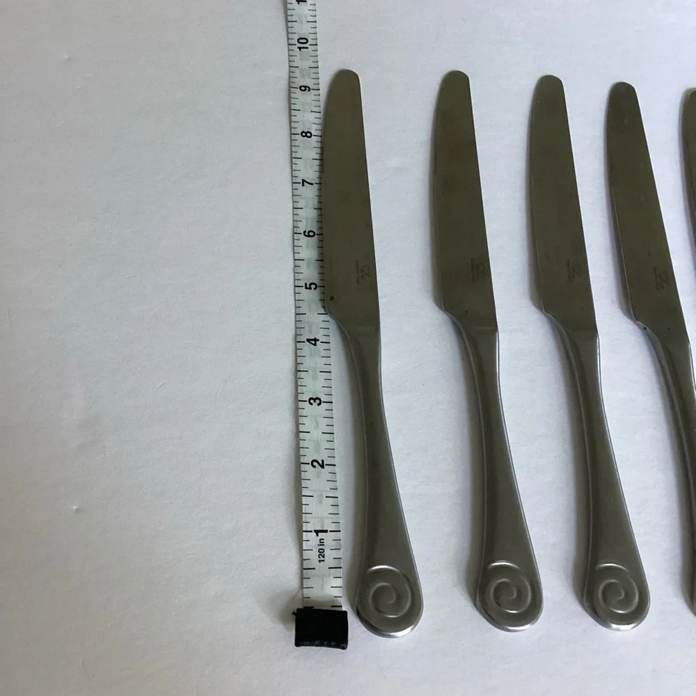 Robert Welch Ammonite Knives Set of Eight Stainless Steel Modern Flatware